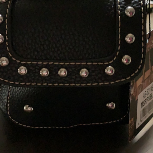 - Montana West Black Diamond Handbag and Wallet Set - Picture 3 of 16